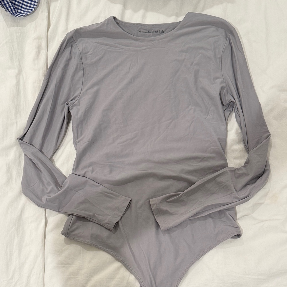 Abercrombie & Fitch Women's Gray Long Sleeve Bodysuit